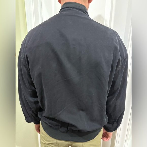 Ermenegildo Zegna Sz M 50 Men's Black Bomber Light Jacket Rayon Silk Italy - Picture 4 of 11